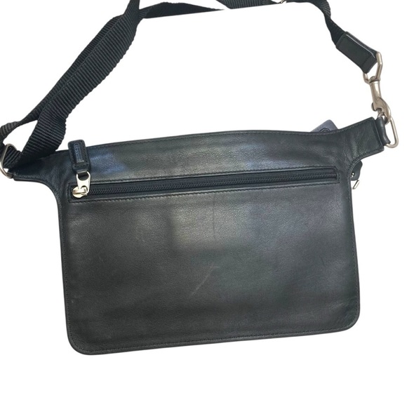 Coach vintage black leather Fanny pack bag - Picture 10 of 12